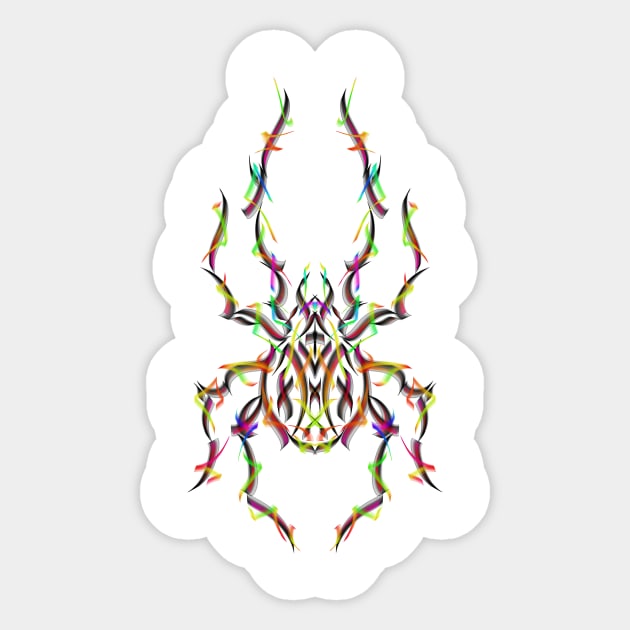 Rainbow spider Sticker by ngmx